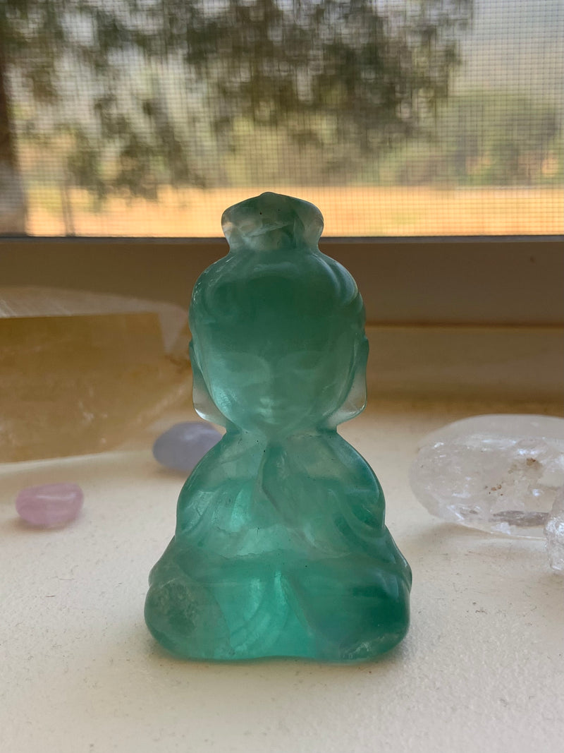 Fluorite Crystal Quan Yin