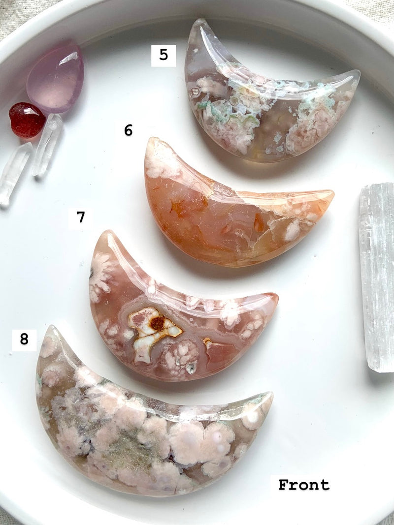 Big Flower Agate Moons