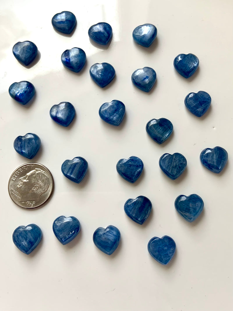 Tiny Blue Kyanite Hearts