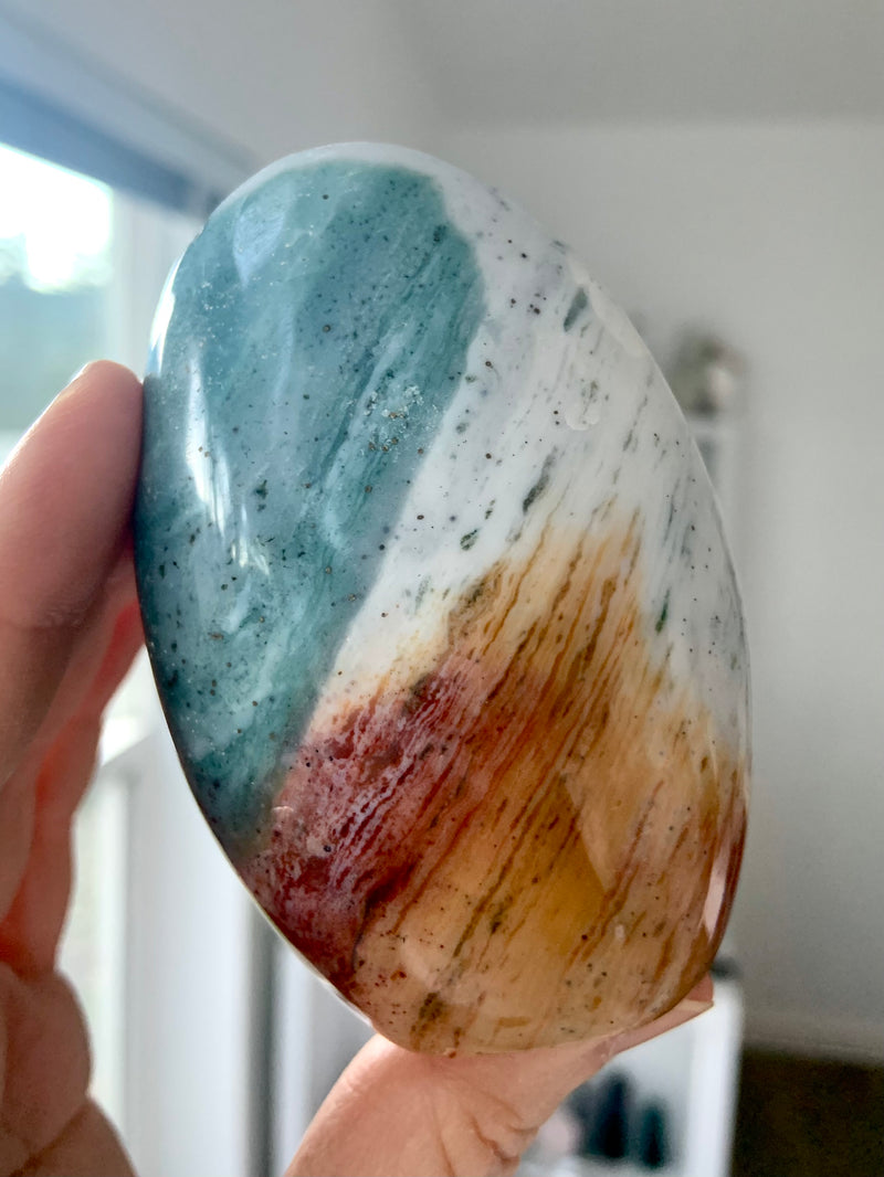 Ocean Jasper Freeform with Druzy