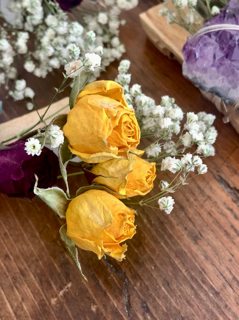 Amethyst, Selenite + Palo Santo Smudge Bouquet