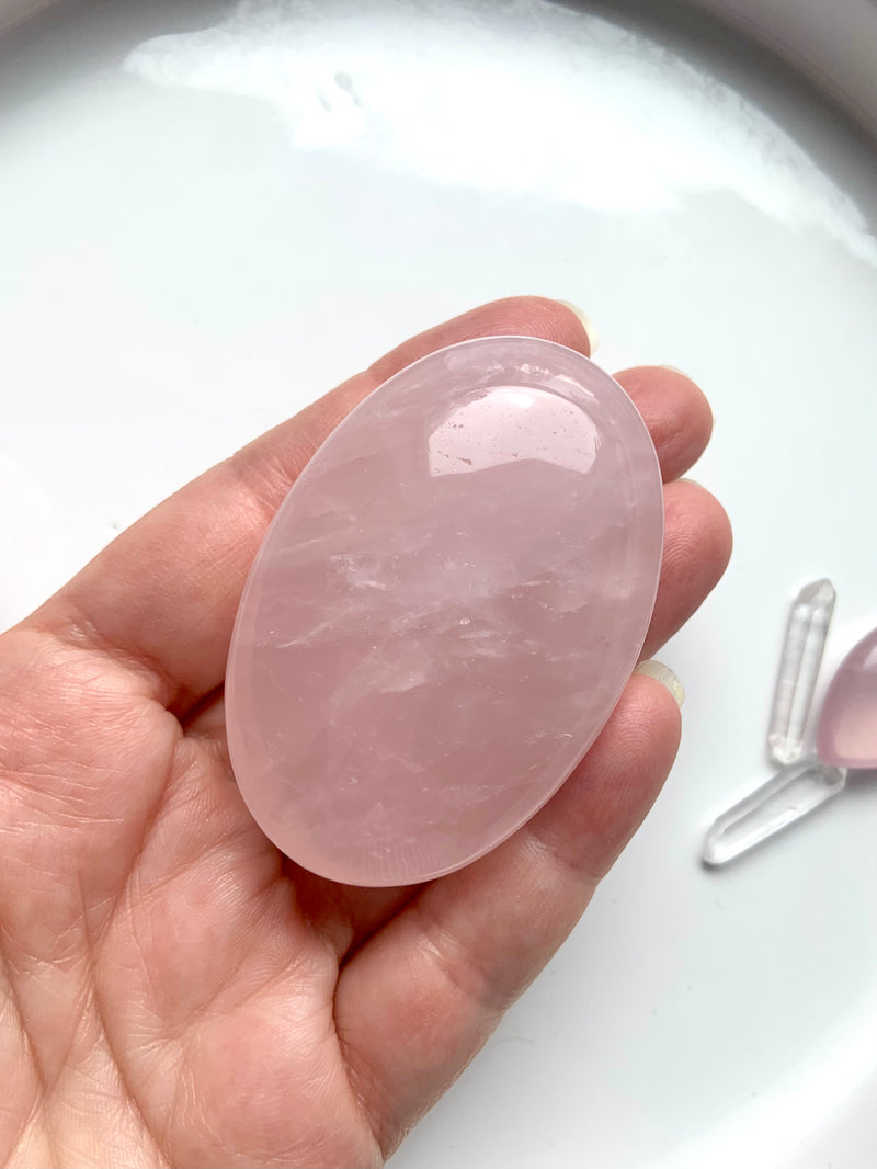 Rose Quartz Palm Stones