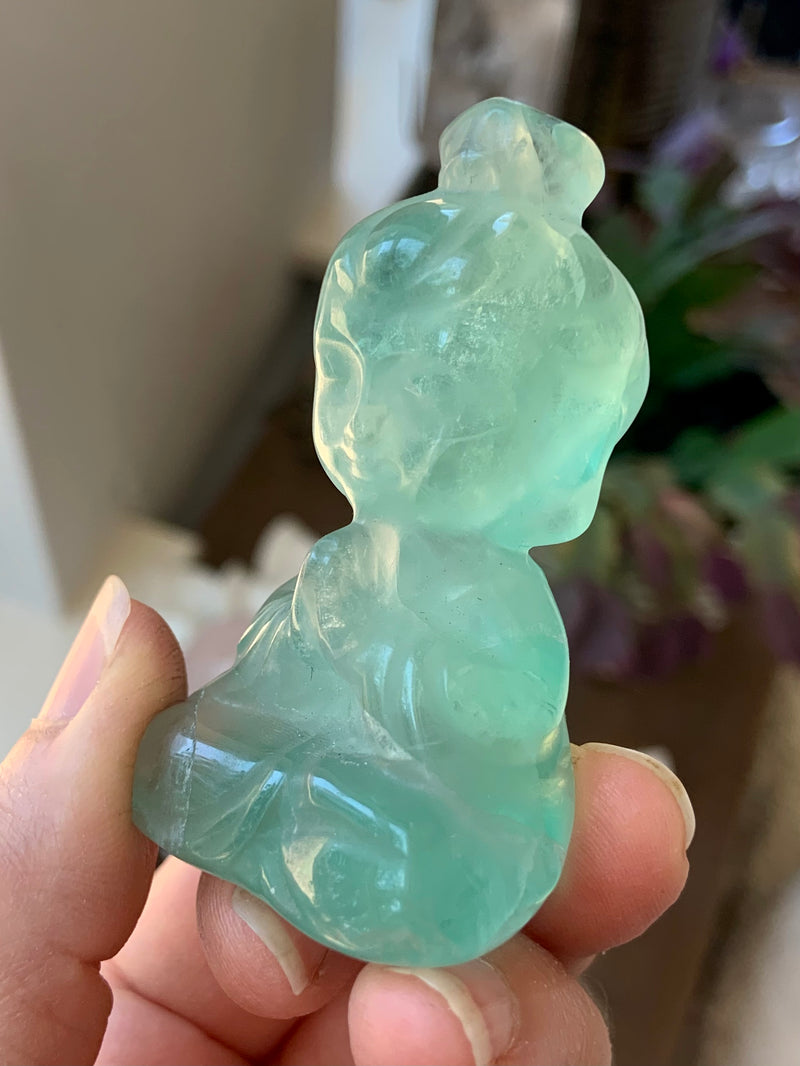 Fluorite Crystal Quan Yin