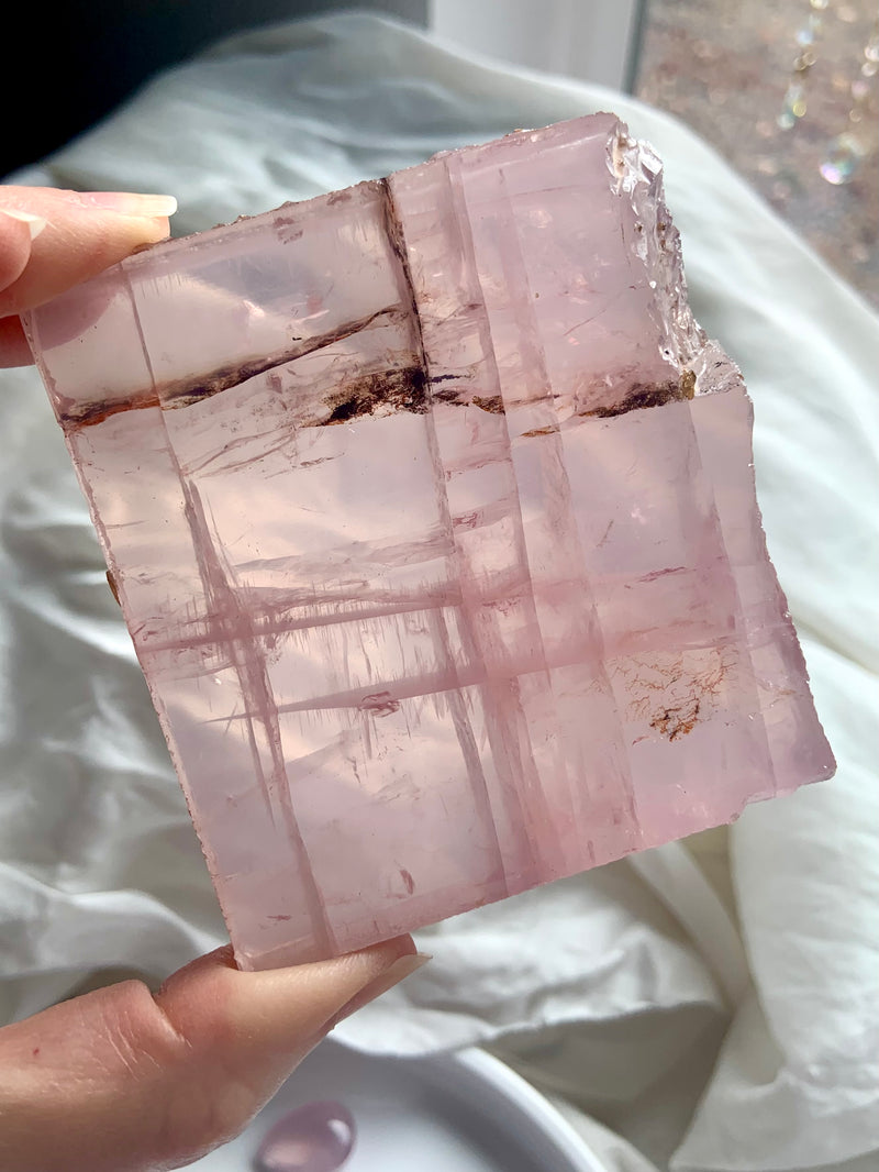 Star Rose Quartz Slab from Mozambique