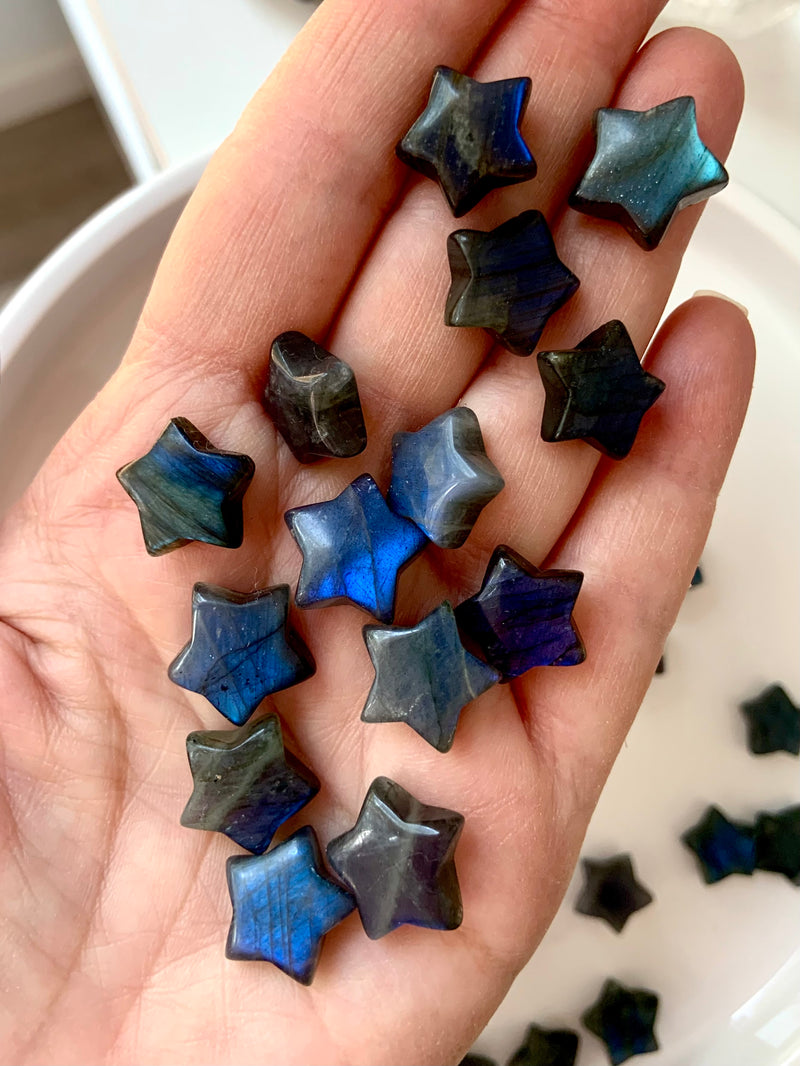 Deep Blue Labradorite Mini Stars