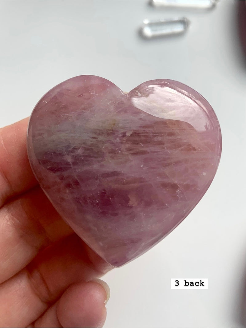 Blue + Purple Rose Quartz Hearts