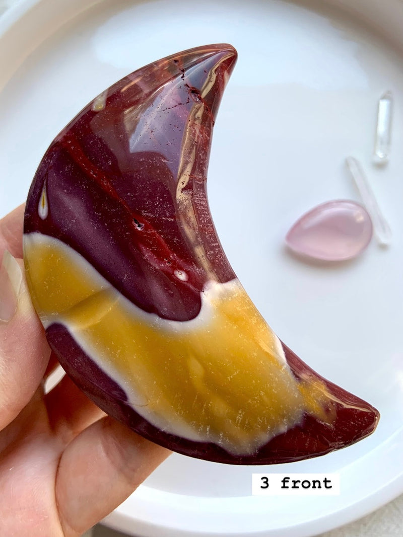 Big Mookaite Jasper Crescent Moons ~ Powerful Earth Medicine