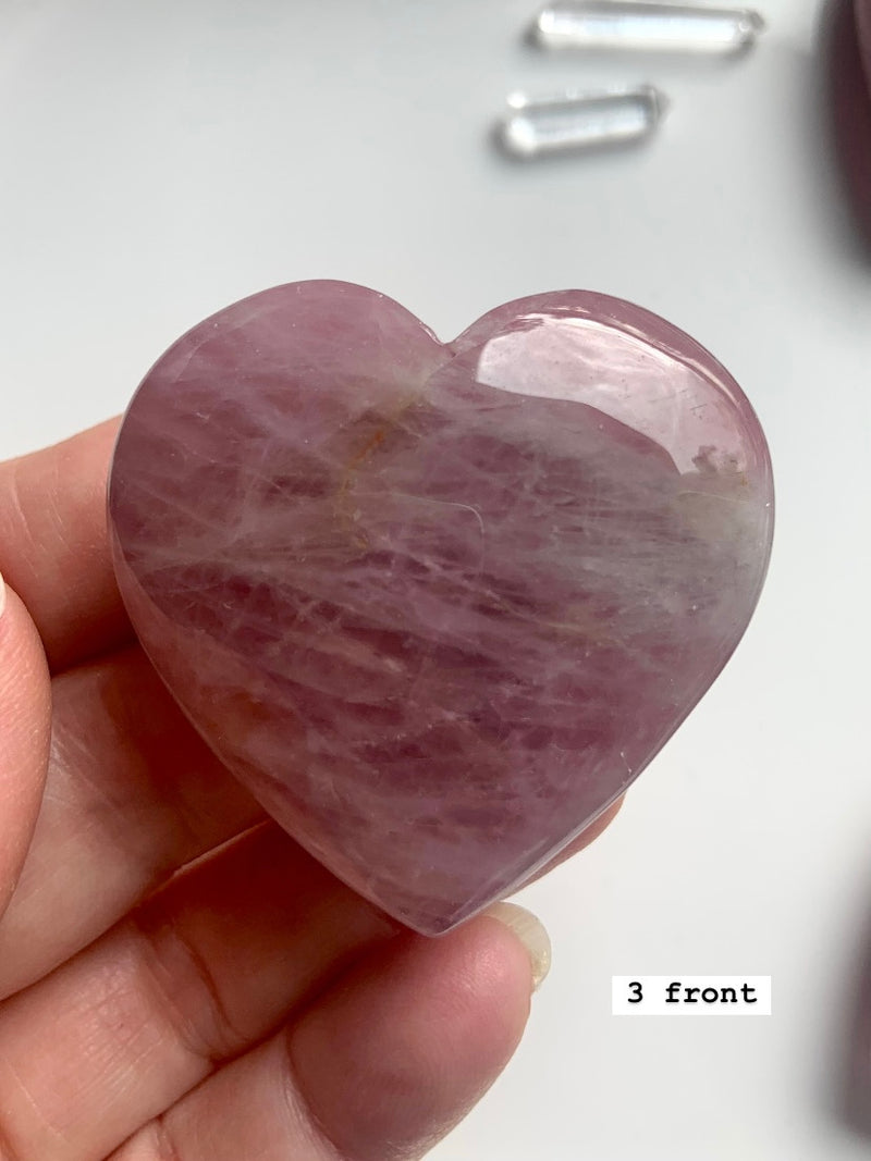 Blue + Purple Rose Quartz Hearts