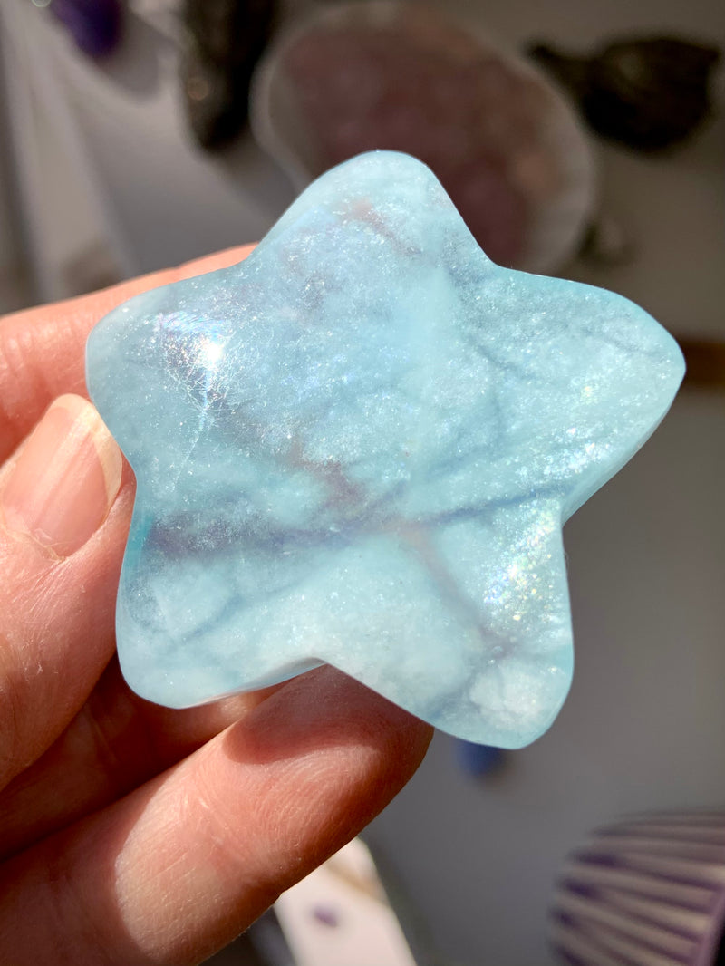 Big Shimmering Aquamarine Star