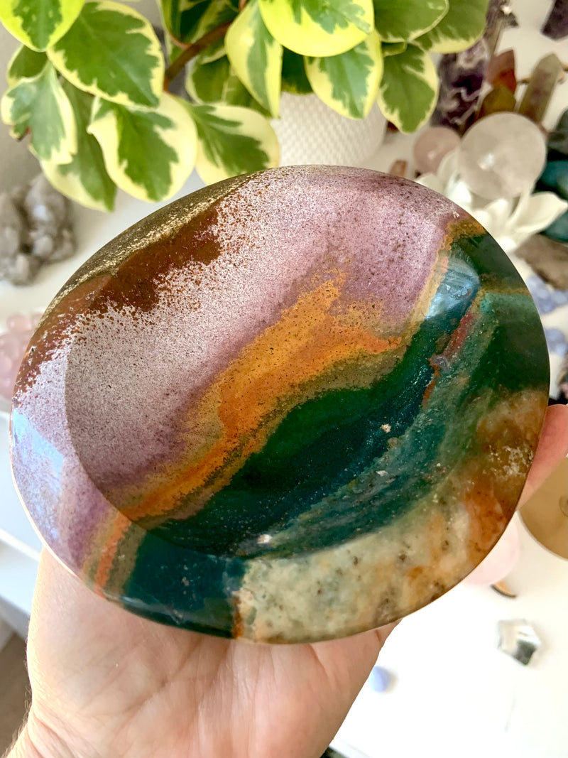 Colorful Ocean Jasper Bowl