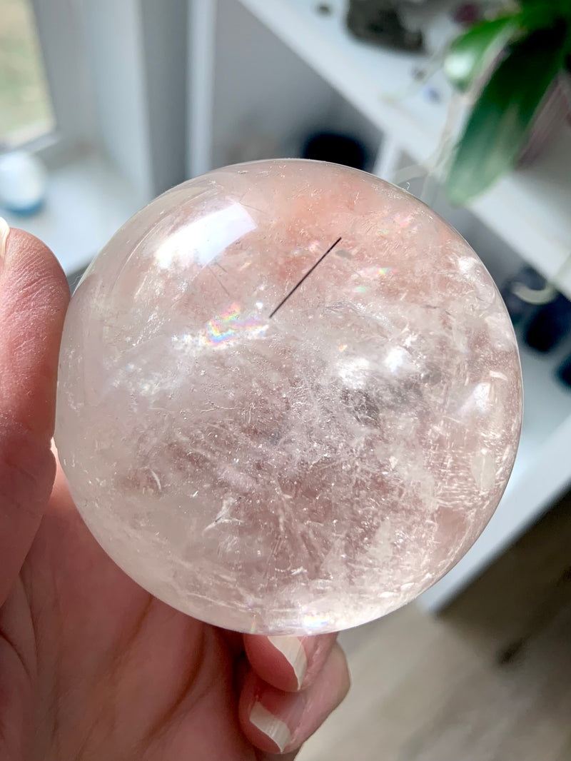 Black Tourmaline in Quartz Sphere