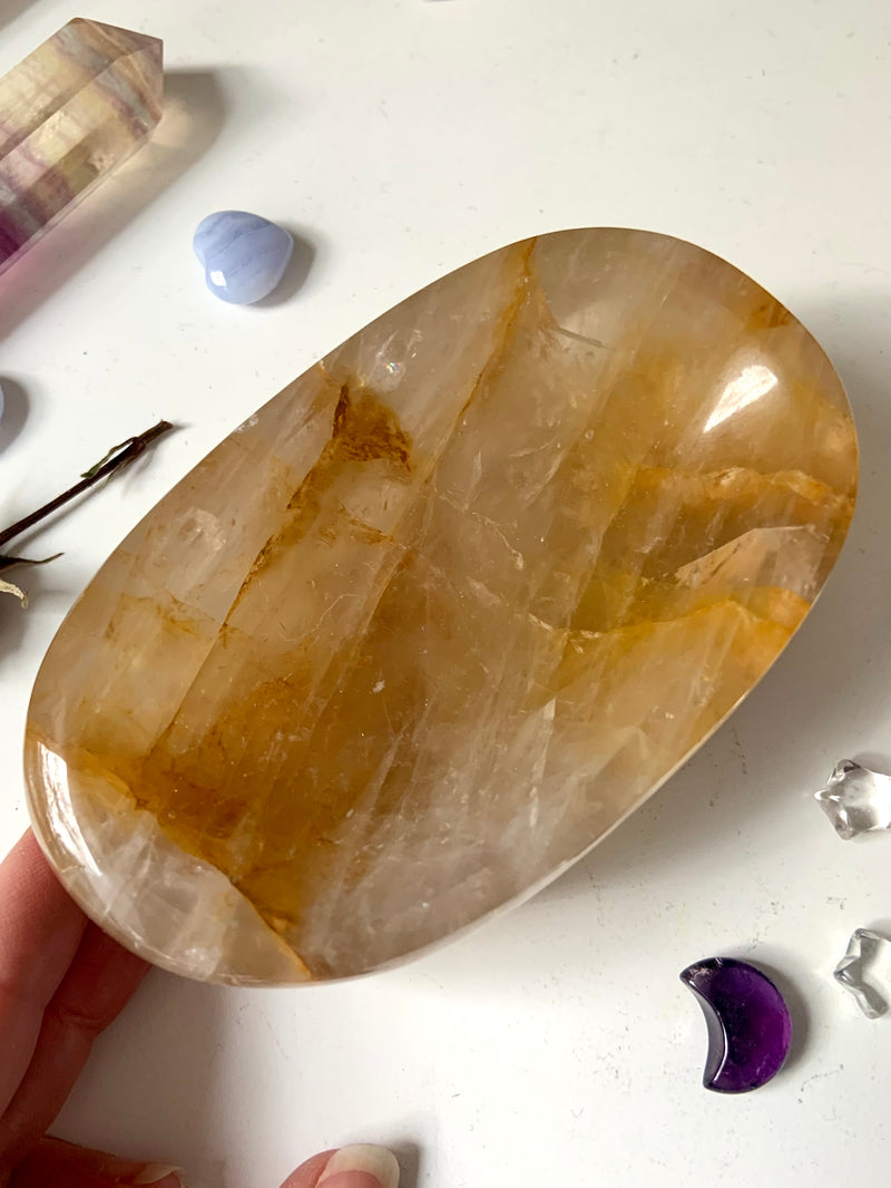 Golden Healer Crystal Quartz Bowl