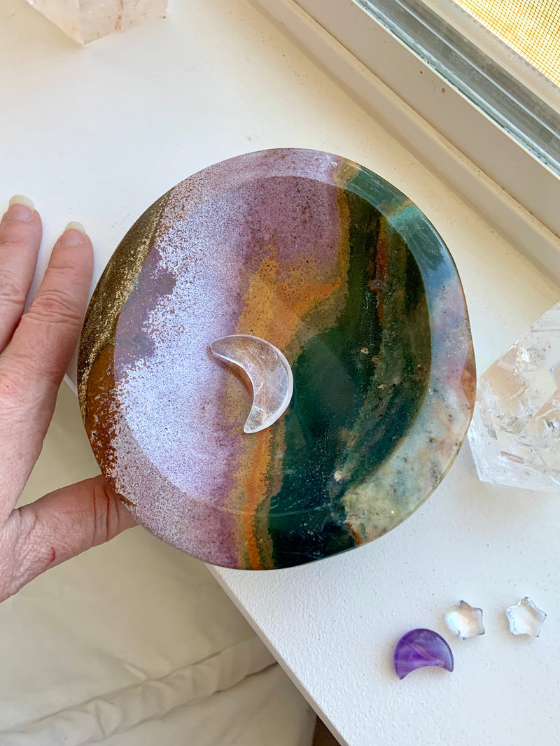 Colorful Ocean Jasper Bowl