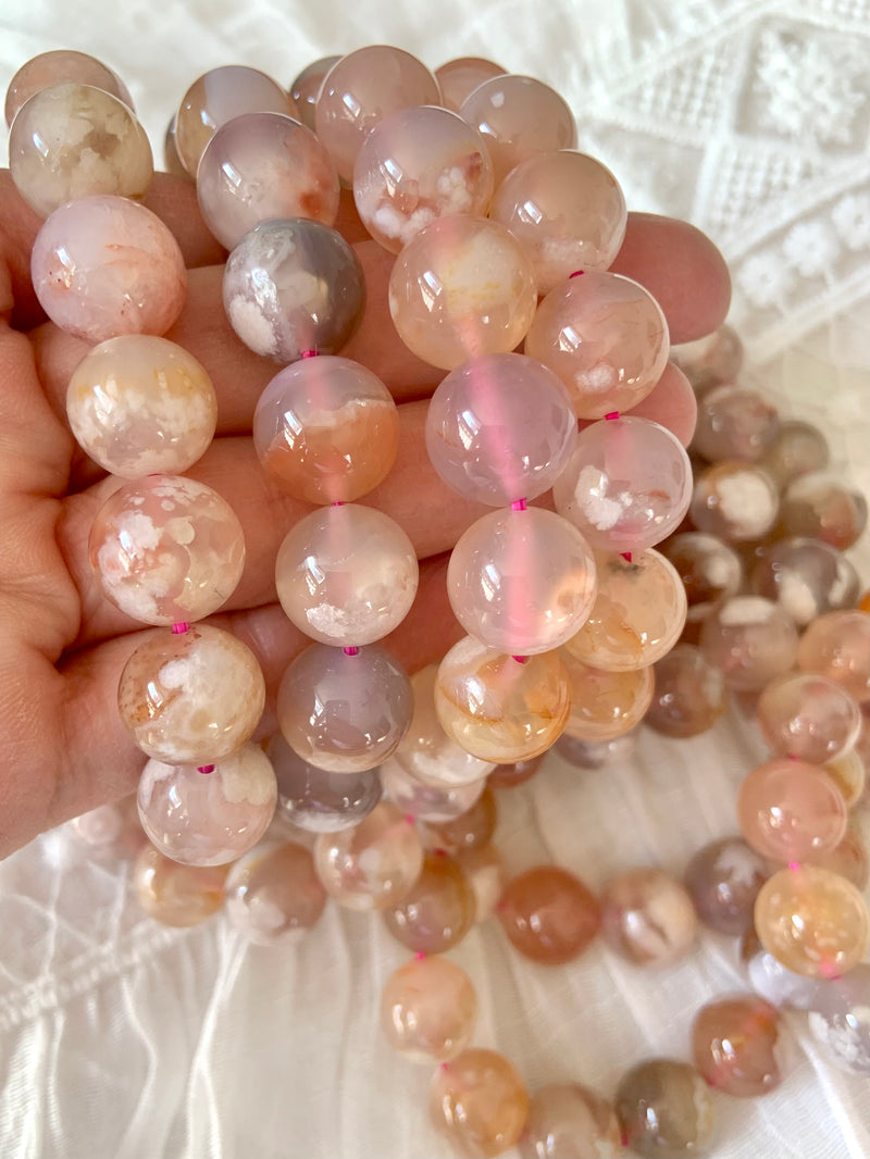 Flower Agate Bracelet Bangle for Blossoming into your Full Potential
