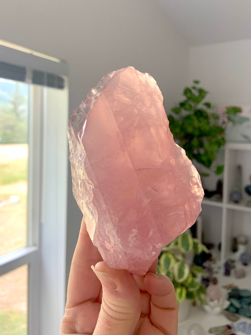 Gemmy High Quality Rose Quartz Chunk