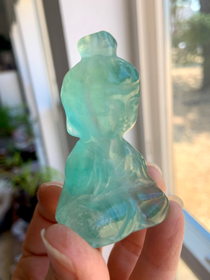 Fluorite Crystal Quan Yin