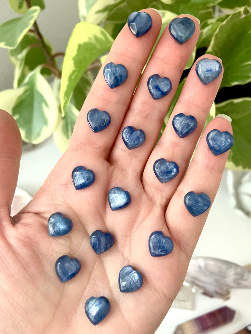 Tiny Blue Kyanite Hearts