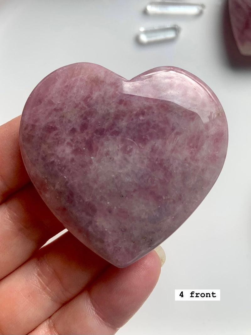 Blue + Purple Rose Quartz Hearts