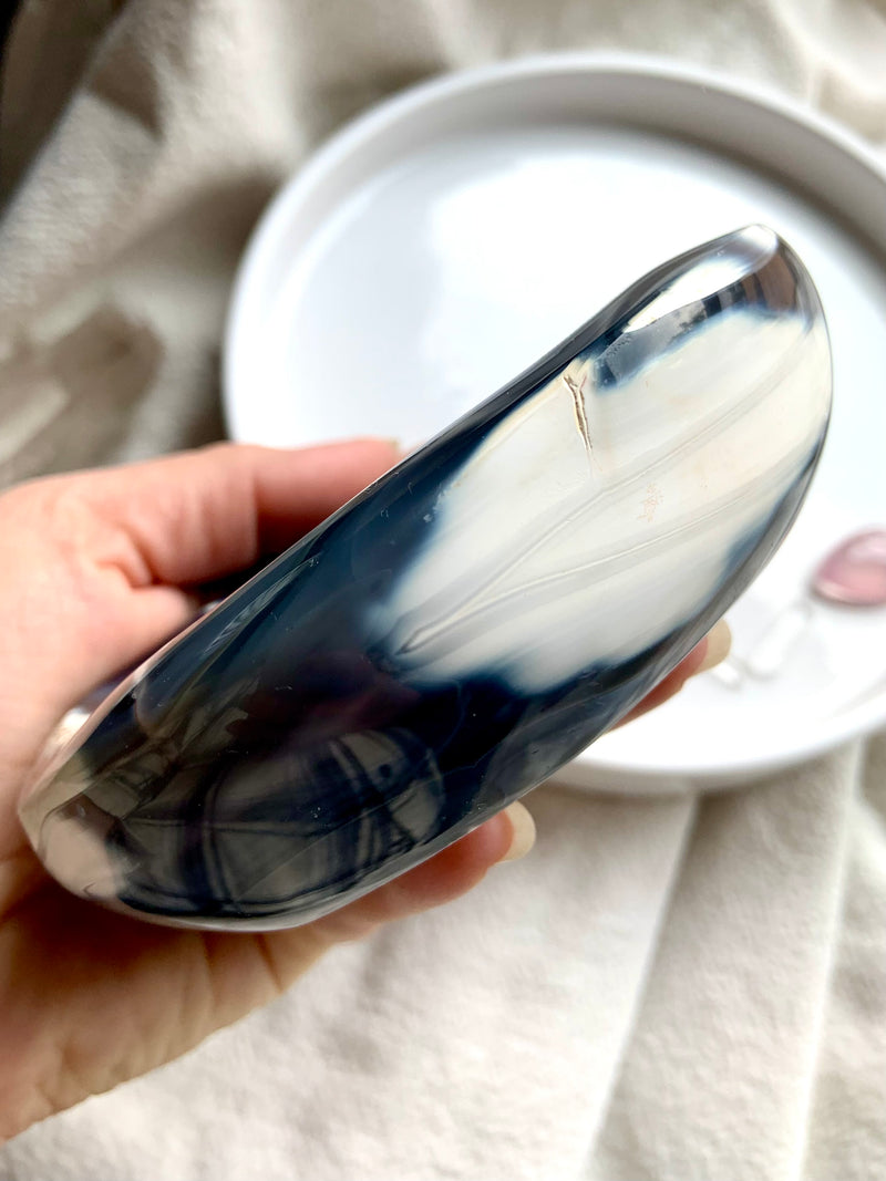 Orca Agate Offering Bowl