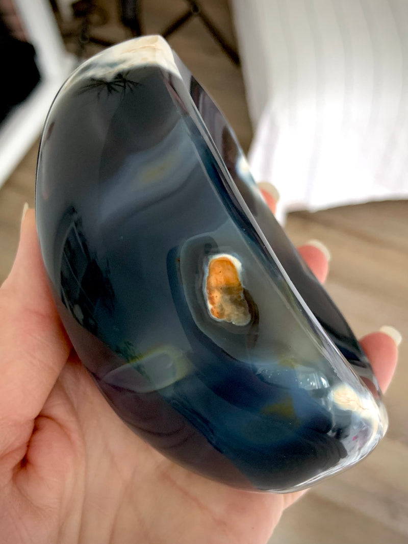 Orca Agate Offering Bowl