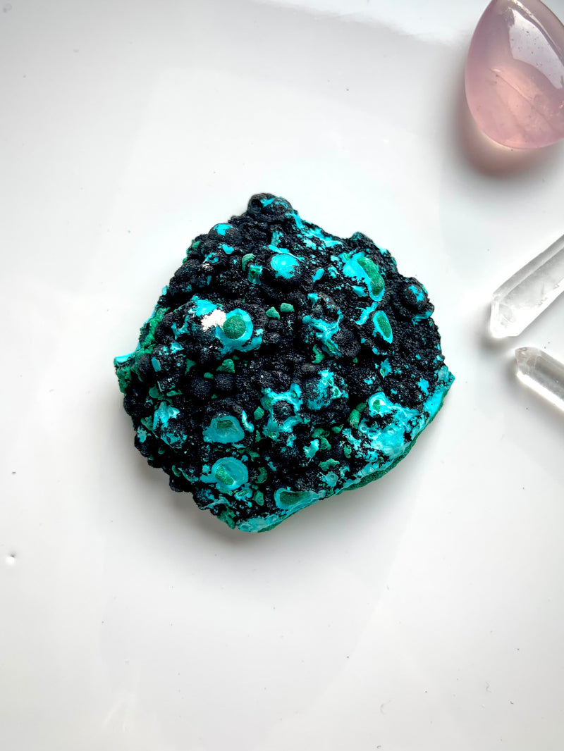 Rare Evil Eye Malachite Chrysocolla Cluster