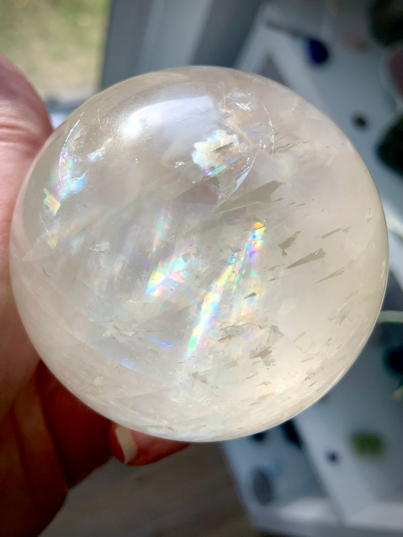 Rainbow Honey Calcite Sphere