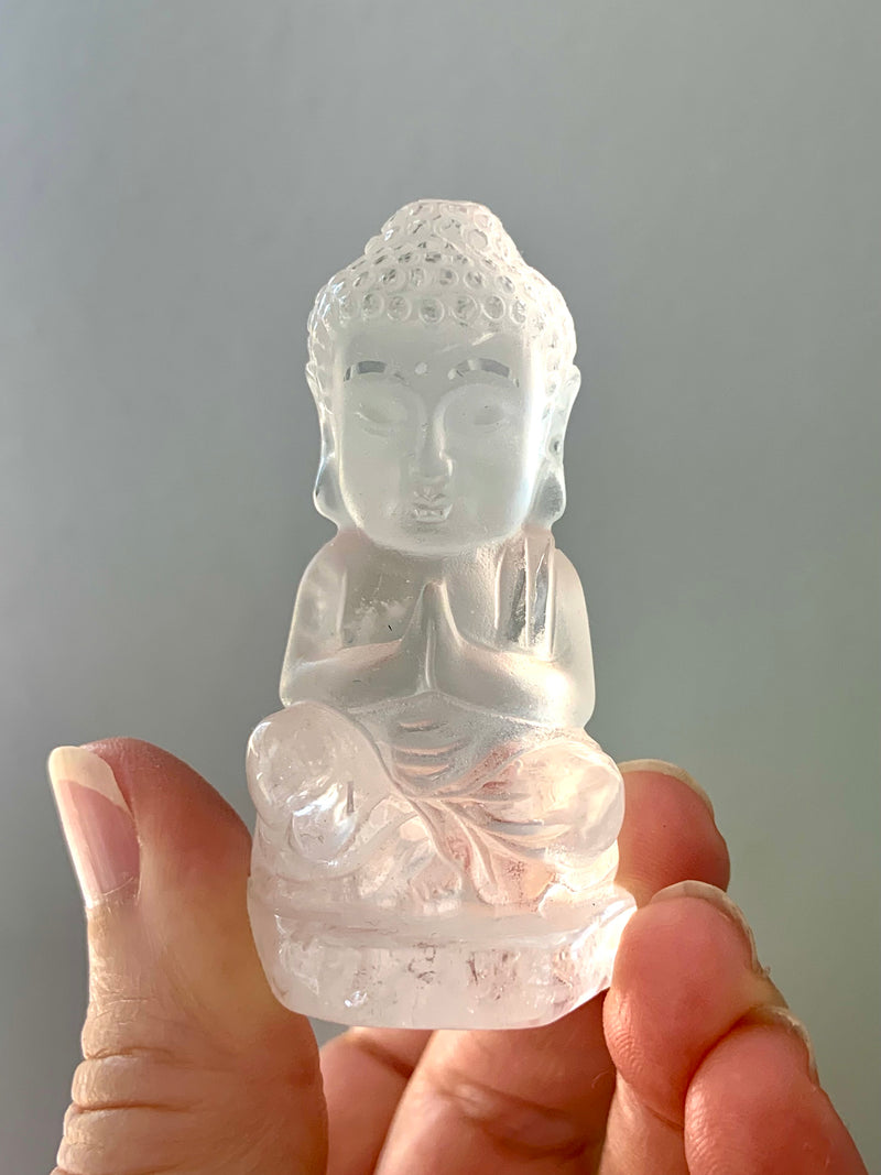 Clear Quartz Buddha Carving