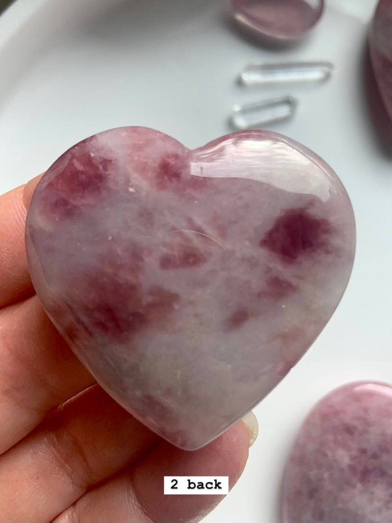 Blue + Purple Rose Quartz Hearts