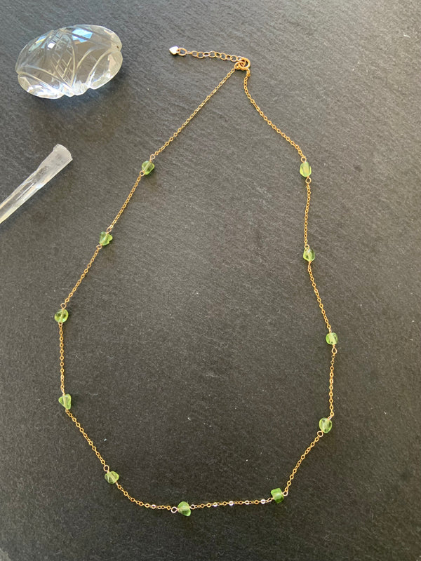 Peridot Satellite Necklace