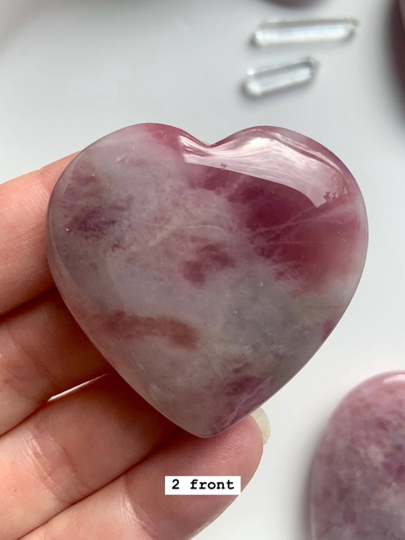 Blue + Purple Rose Quartz Hearts