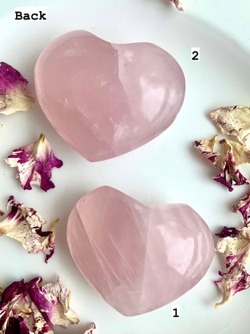 Chunky Gemmy Rose Quartz Hearts