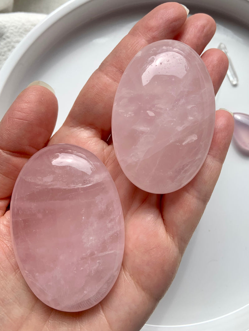 Rose Quartz Palm Stones