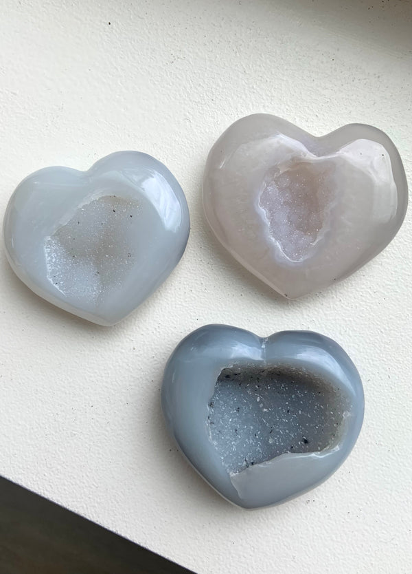 Druzy Agate Crystal Hearts - You Pick!