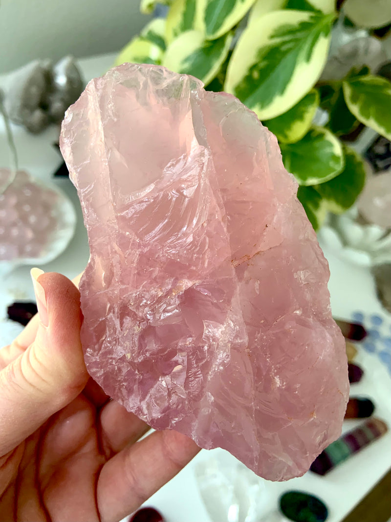 Gemmy High Quality Rose Quartz Chunk