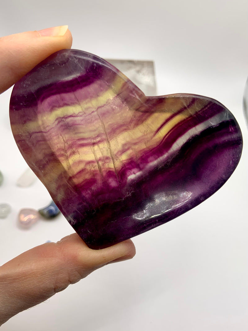 Heart-Shaped Fluorite Bowl