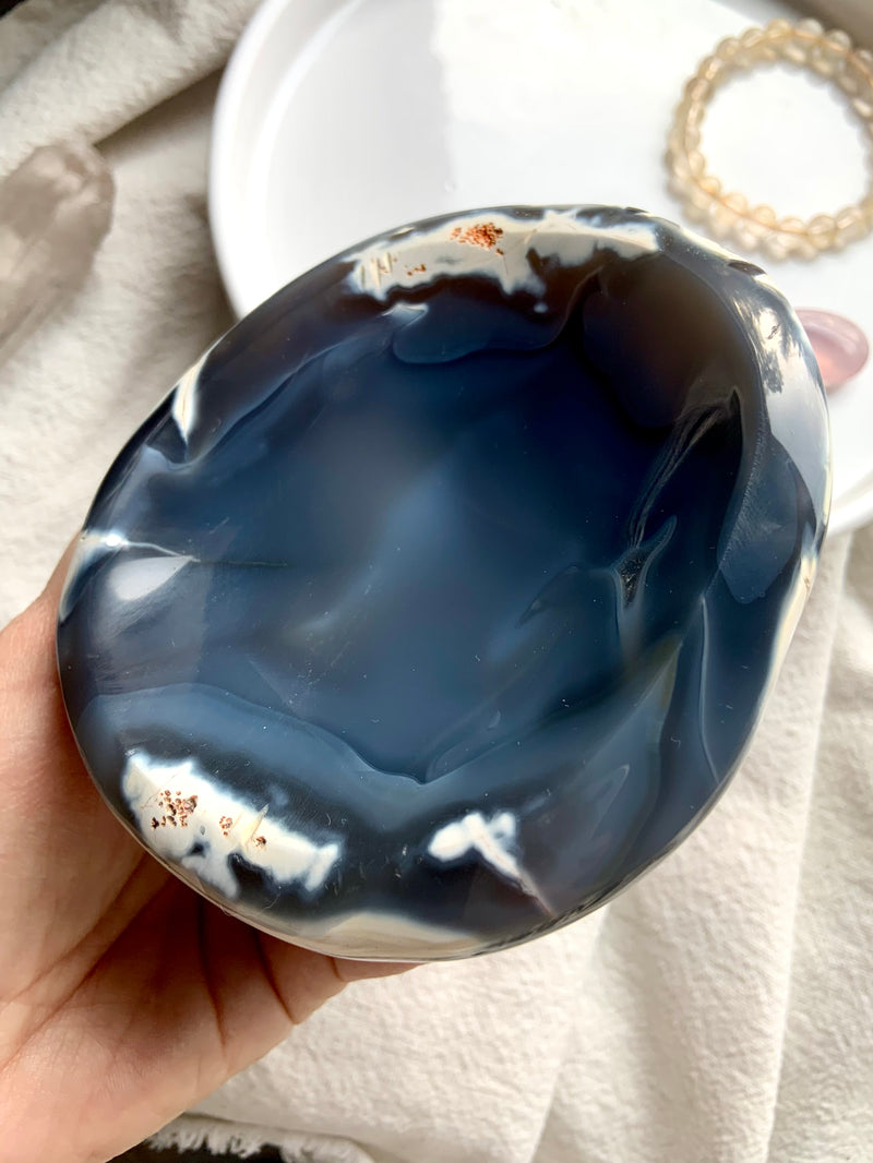 Orca Agate Offering Bowl