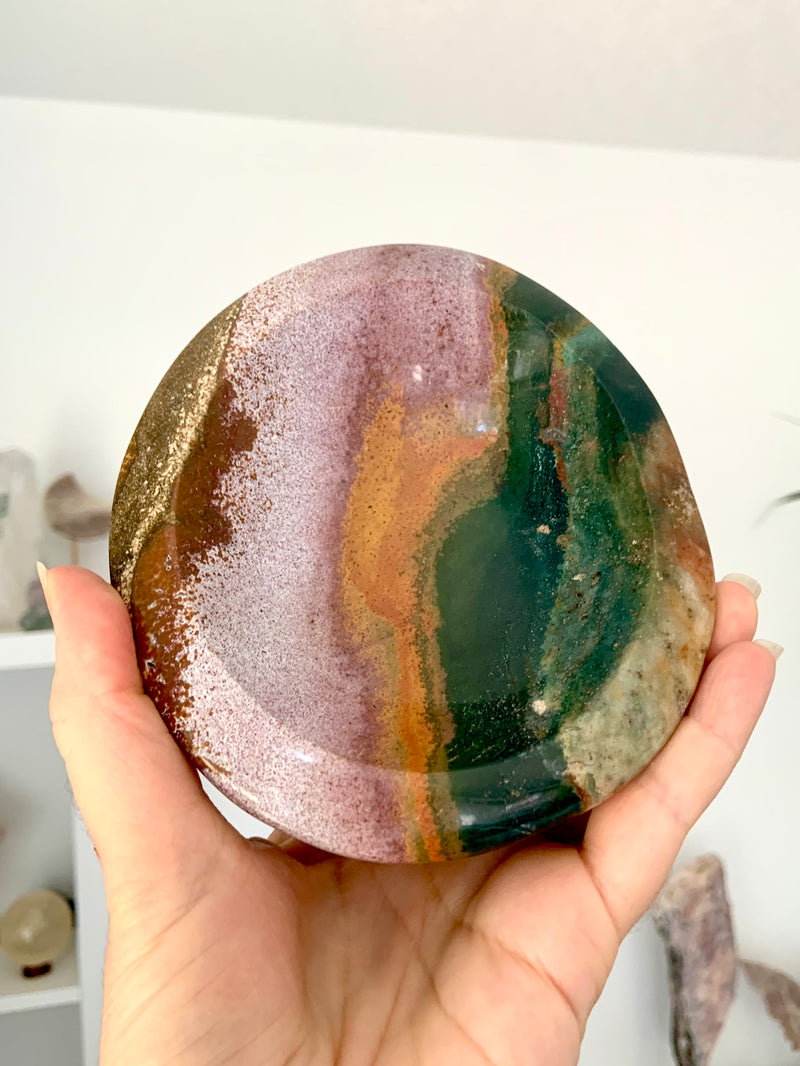 Colorful Ocean Jasper Bowl