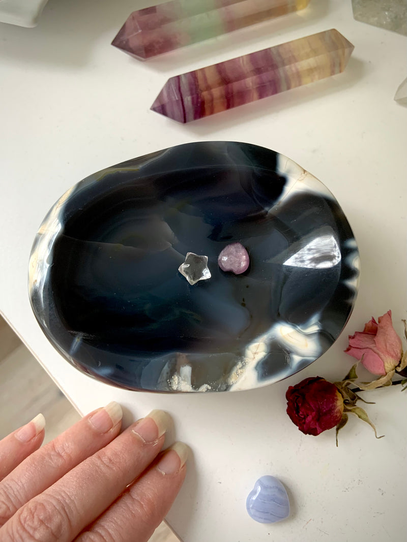 Orca Agate Offering Bowl