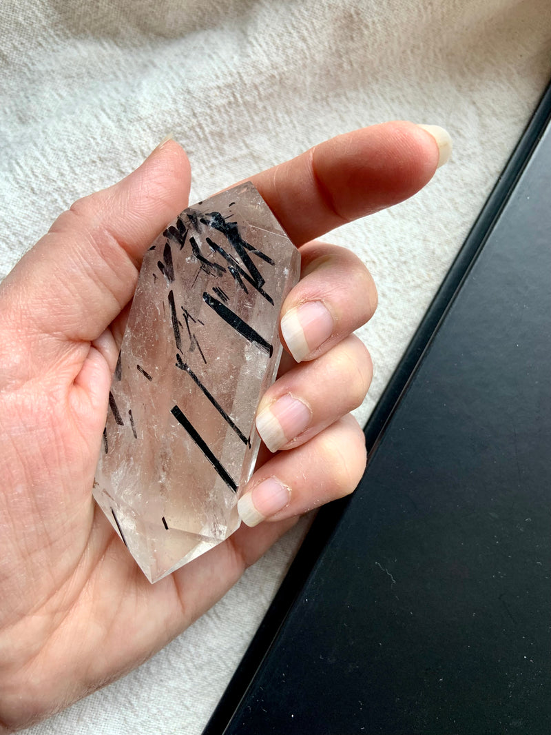 High Quality Black Tourmaline in Quartz DT