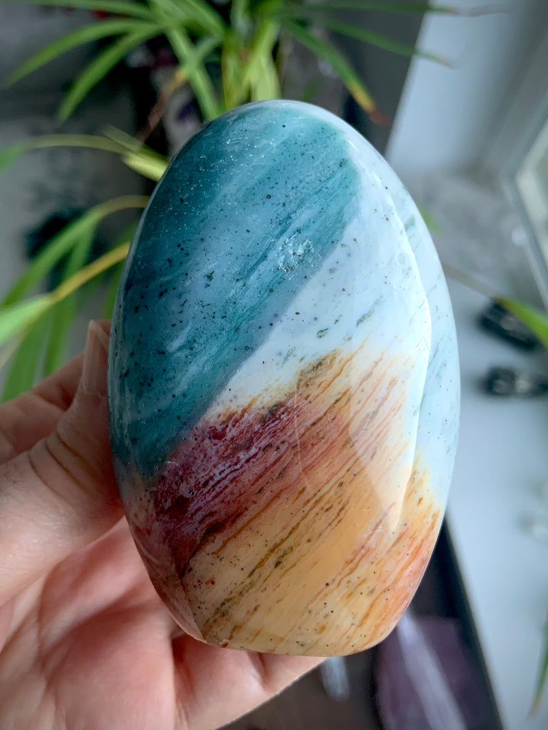 Ocean Jasper Freeform with Druzy