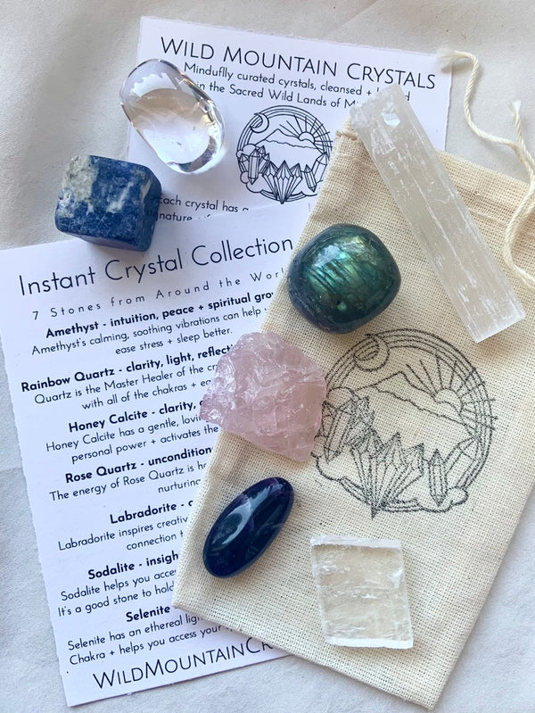 Beginner Crystal Set ~ 7 Stones from around the world