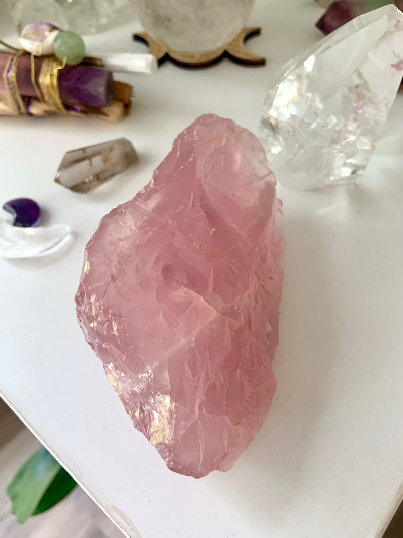 Gemmy High Quality Rose Quartz Chunk