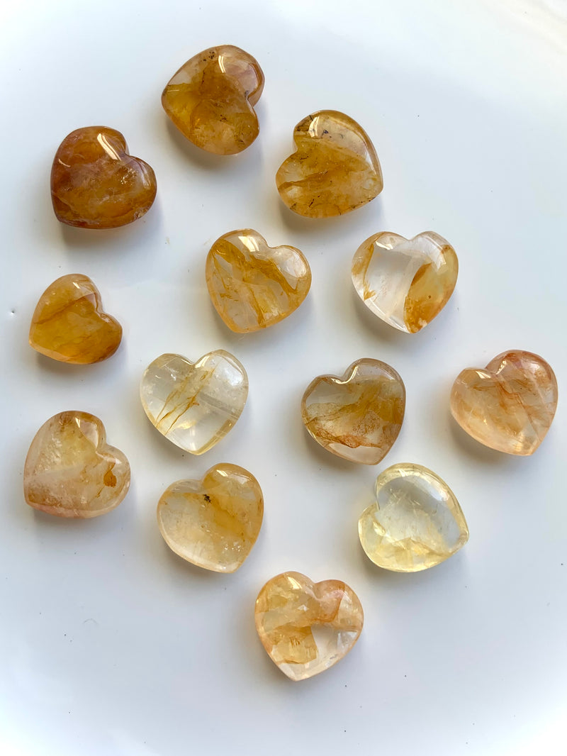 Tiny Golden Healer Crystal Hearts