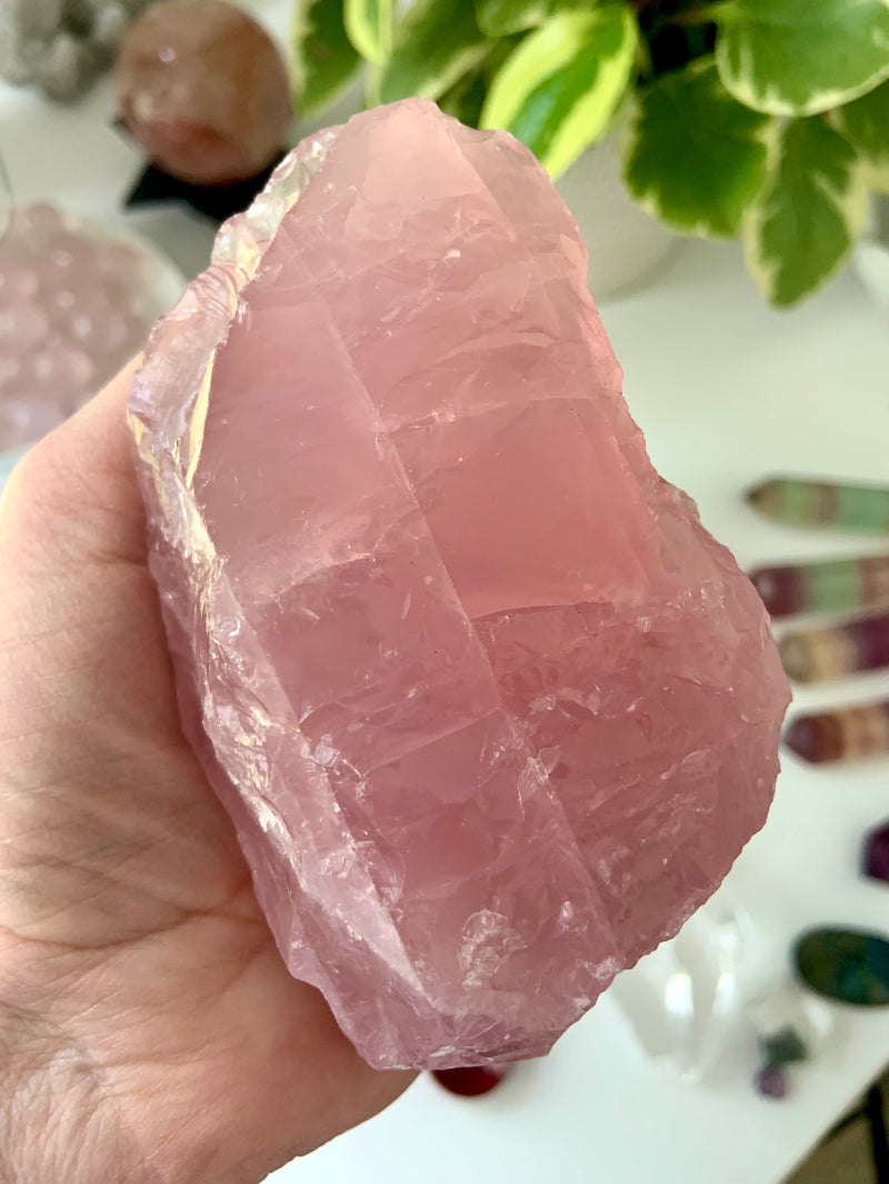 Gemmy High Quality Rose Quartz Chunk