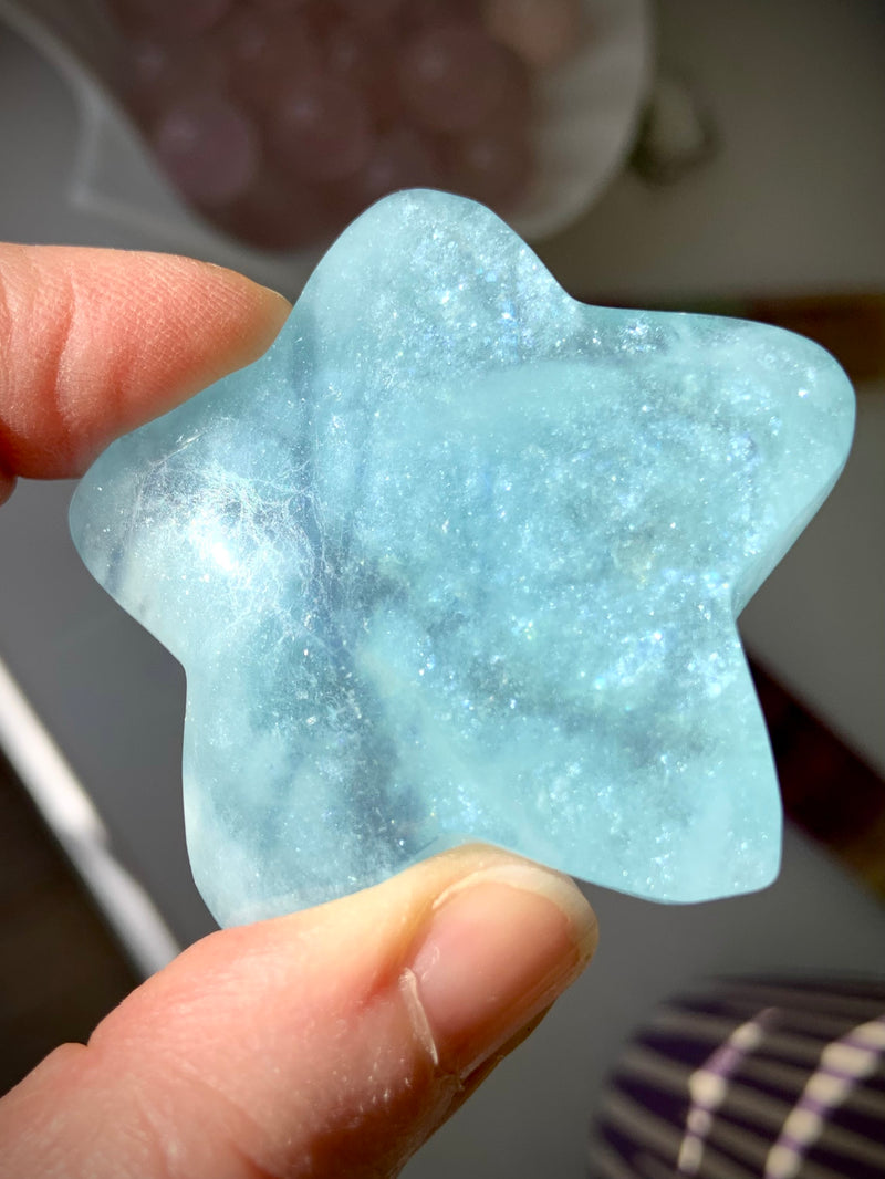 Big Shimmering Aquamarine Star