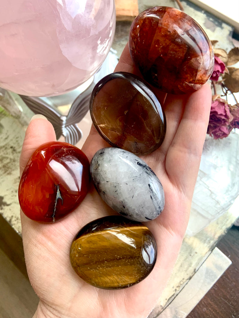 Palm Stone Set - Root, Sacral + Solar Plexus Chakras