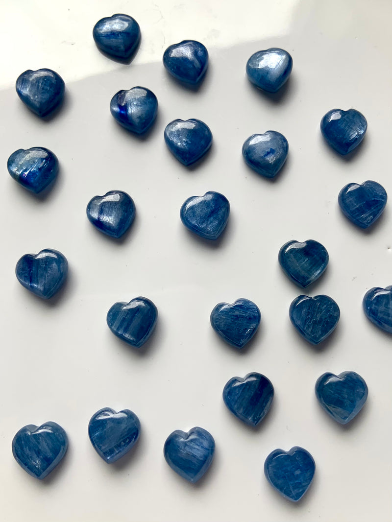 Tiny Blue Kyanite Hearts