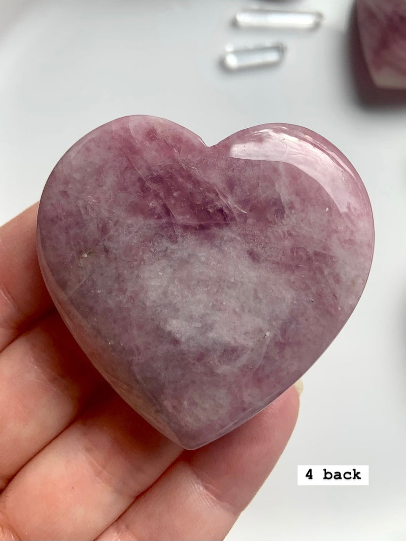 Blue + Purple Rose Quartz Hearts