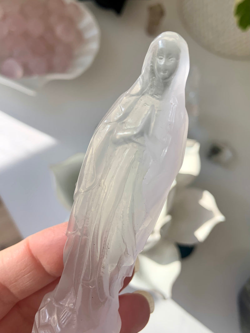 Yttrium Fluorite Mother Mary Figurine