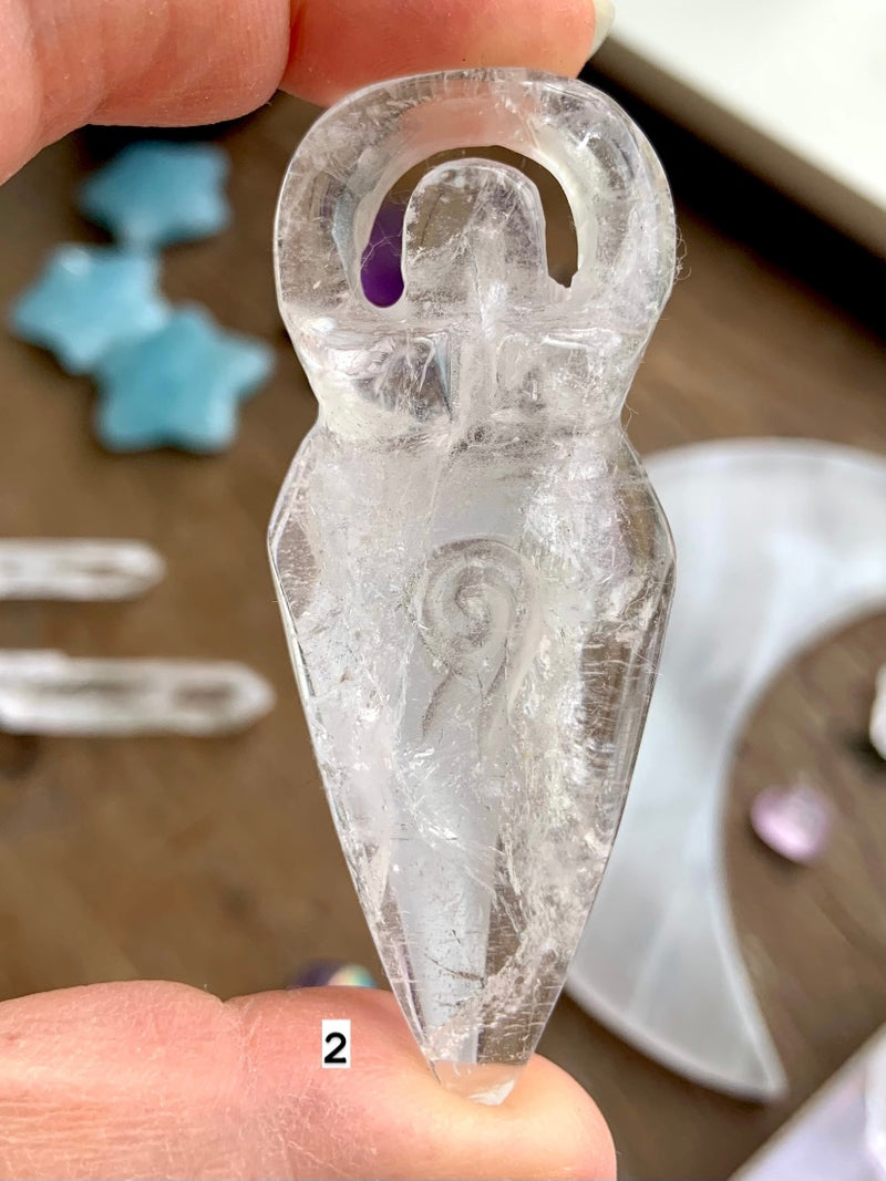 Clear Quartz Crystal Goddess